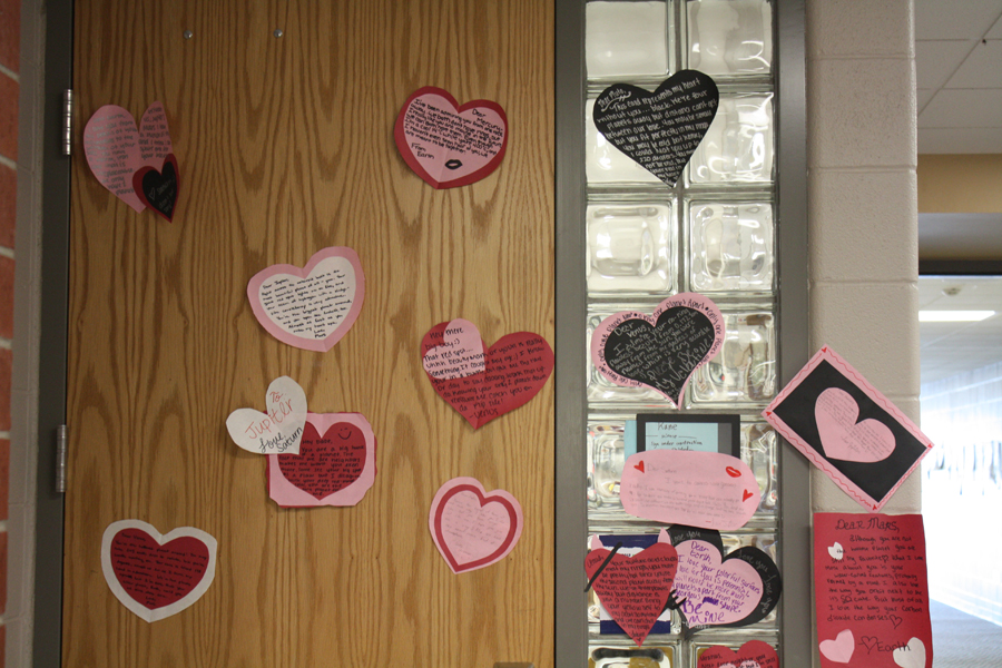 Caroline Howard, 9, made a valentine in Mark Kane’s Freshmen General science class. She wrote to Mars from Earth's perspective. Photo by C.Butcer  