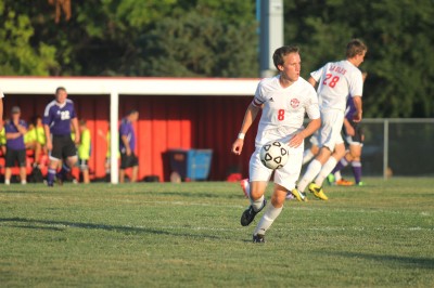 Senior Kevin Combs scored one goal in the second half at last night's game.