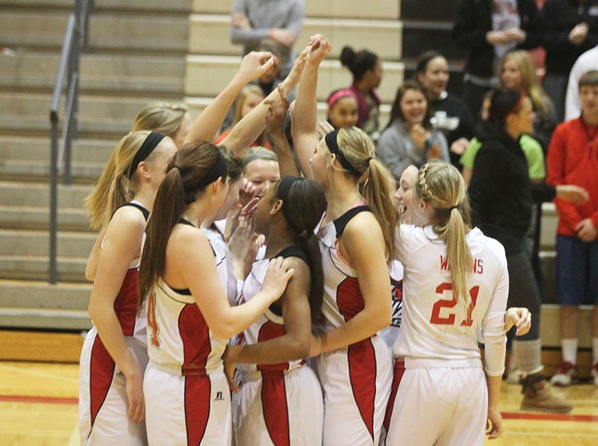 Girls basketball win big in first sub-state game