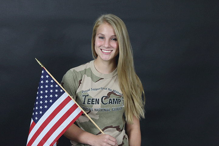 Sophomore Allison Wheeler is a three-year member of the Kansas National Guard Teen Council.