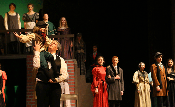 Maize High and Maize south work together to perform The Christmas Carol.