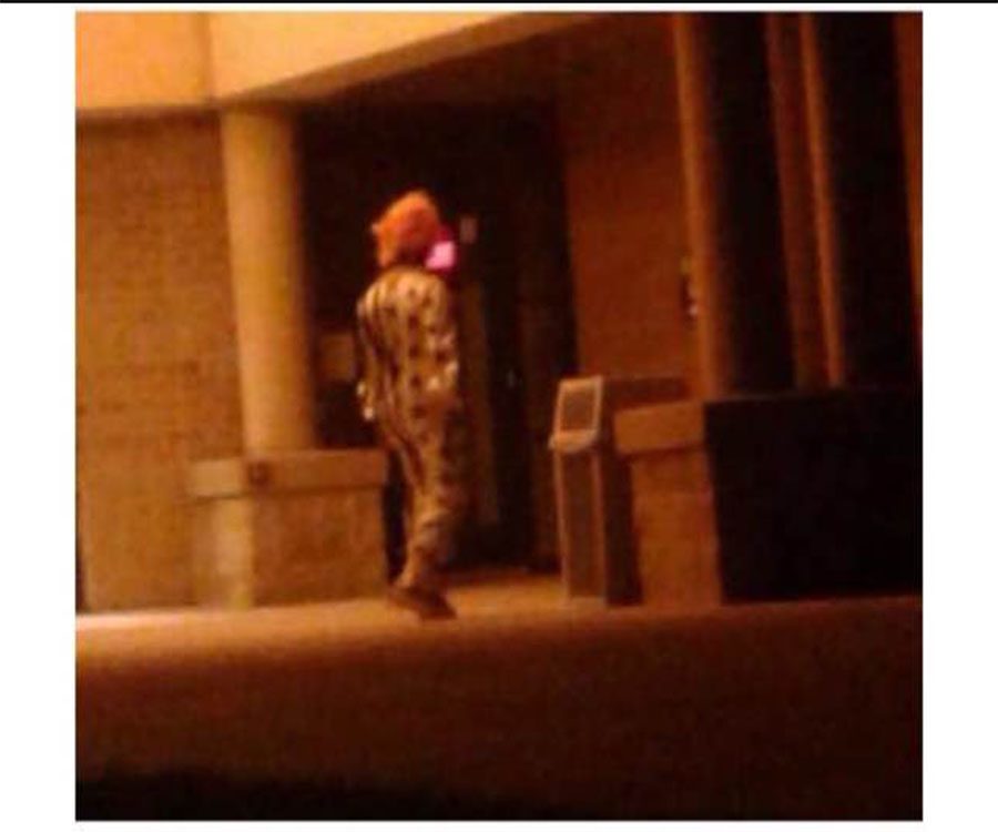 A clown was also spotted outside of Maize High last night.