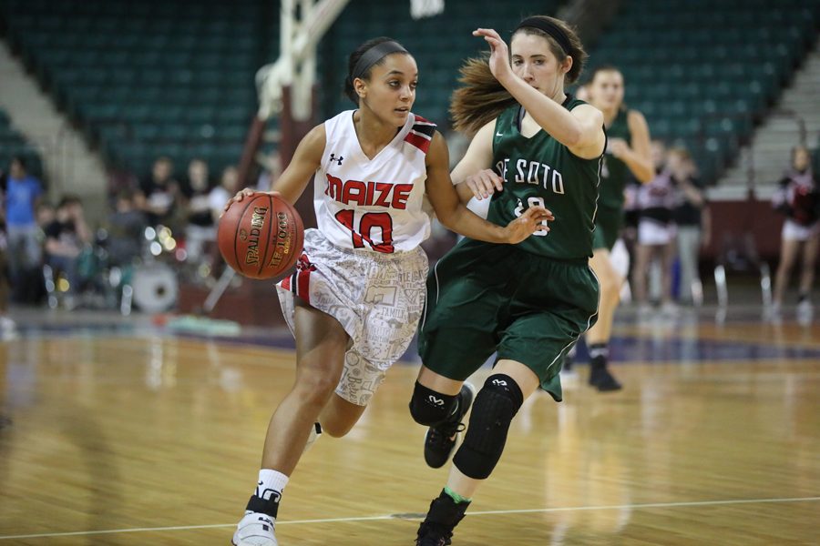 The Maize girls defeated De Soto 51-17 Wednesday in the state quarterfinals in Topeka. They will play for a spot in the championship game at 3 p.m. Friday.