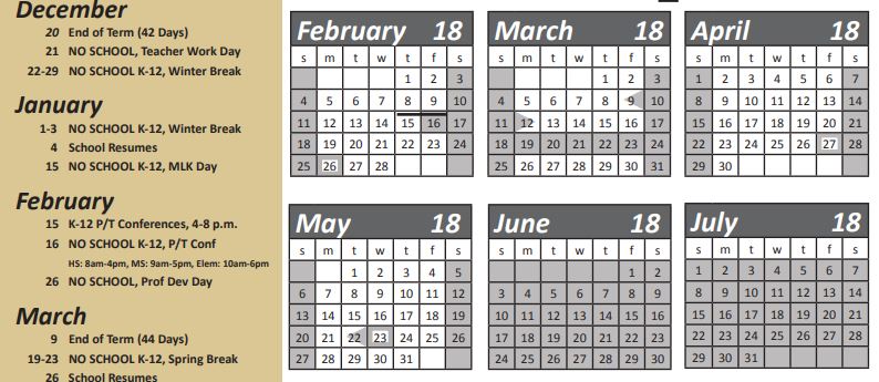 Calendar Update