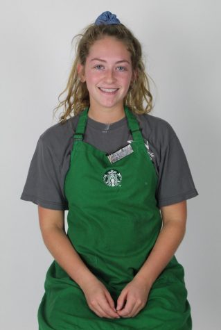 Senior Alex Fregie balances 40 hour work weeks and school. She works full time as a Starbucks barista. 