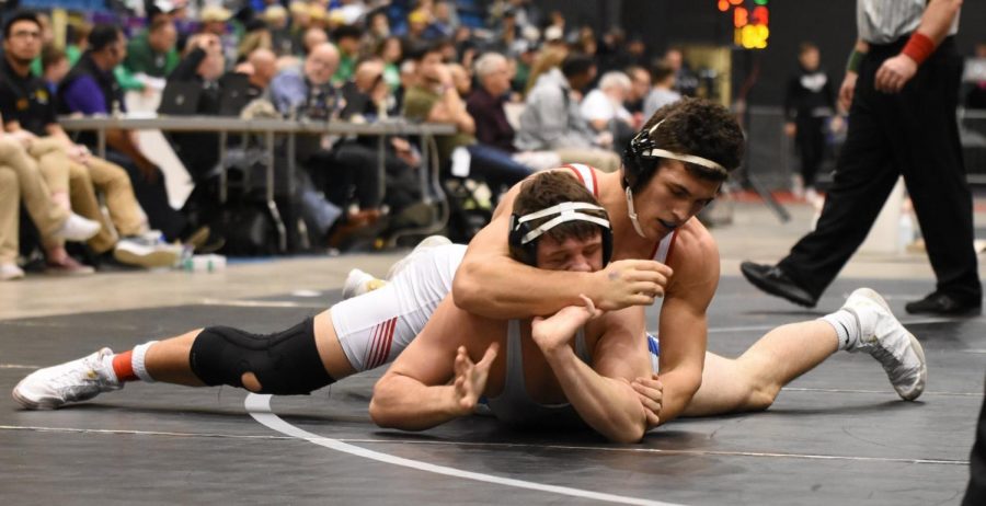 Sophomore Kyle Haas won his first state title Saturday. He took third last year. 
