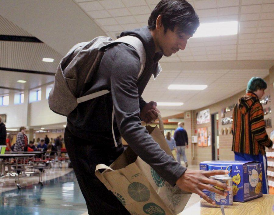 Students brought in canned food donations this week to "stuff the turkeys" for the less fortunate. This food drive took the place of Maize's annual "Deck the Halls" drive.