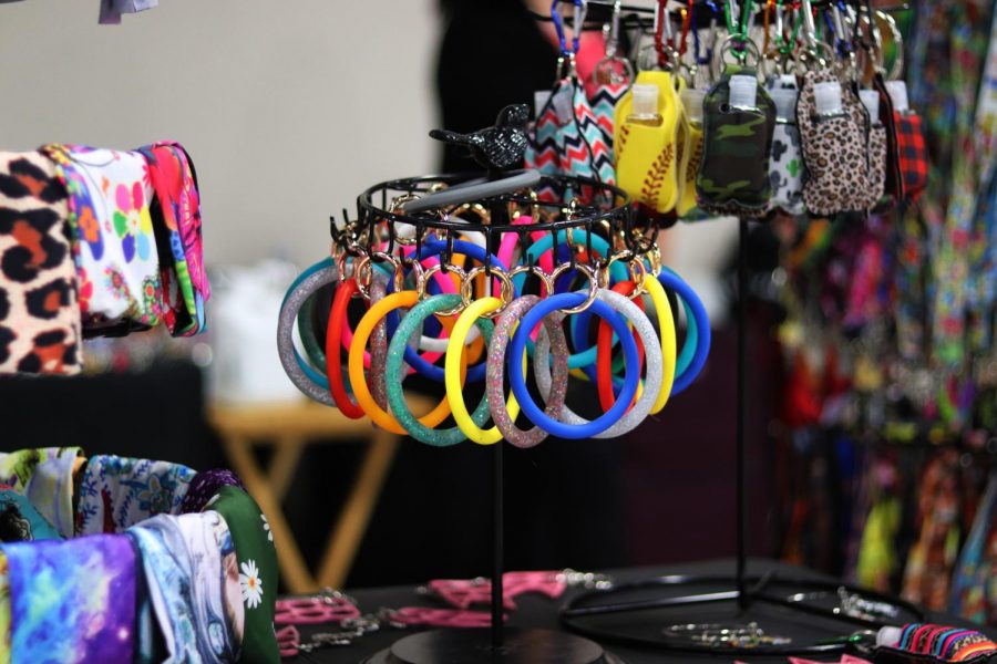 Bracelets and hand sanitizer pouches were just a part of the small trinkets sold at the venue. Hand sanitizer was featured at several vendor tables for sanitation purposes during the event.
