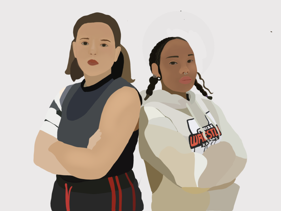 "They told us no, but here we are!" said Nevaeh Wicker. Before actually becoming a Maize High wrestler, Wicker was told to compete in Kids Club instead of joining the high school team.