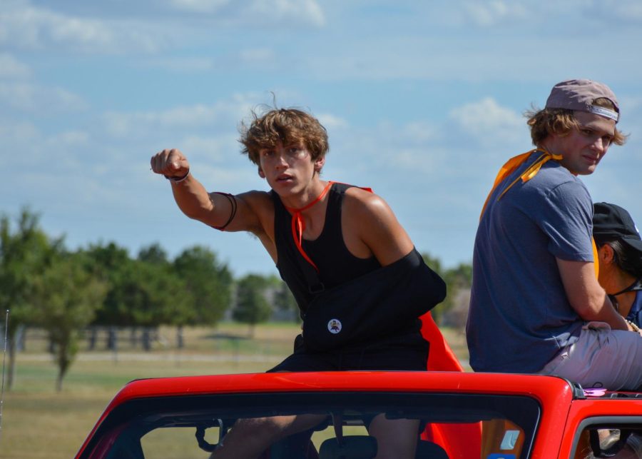 MSHS Junior Brock Ellis poses as a superhero for Maize South’s BPA club during the homecoming parade. When asked what he likes most about BPA, Ellis replied “BPA provides opportunities to develop real world skills like leadership, communication, and timeliness.”