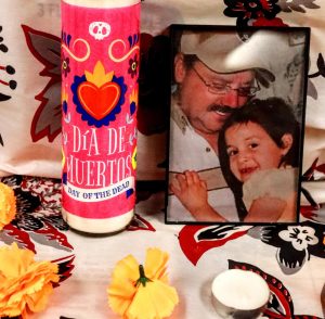 Maize High Senior, Jernie Urioste celebrates Dia de Muertos with her friends and family. This photo represents her father (who has passed away).
