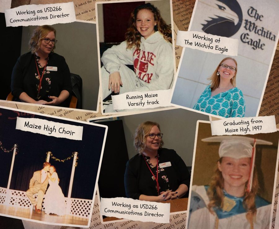Several images showing the various careers that Lori Buselt has been involved in.