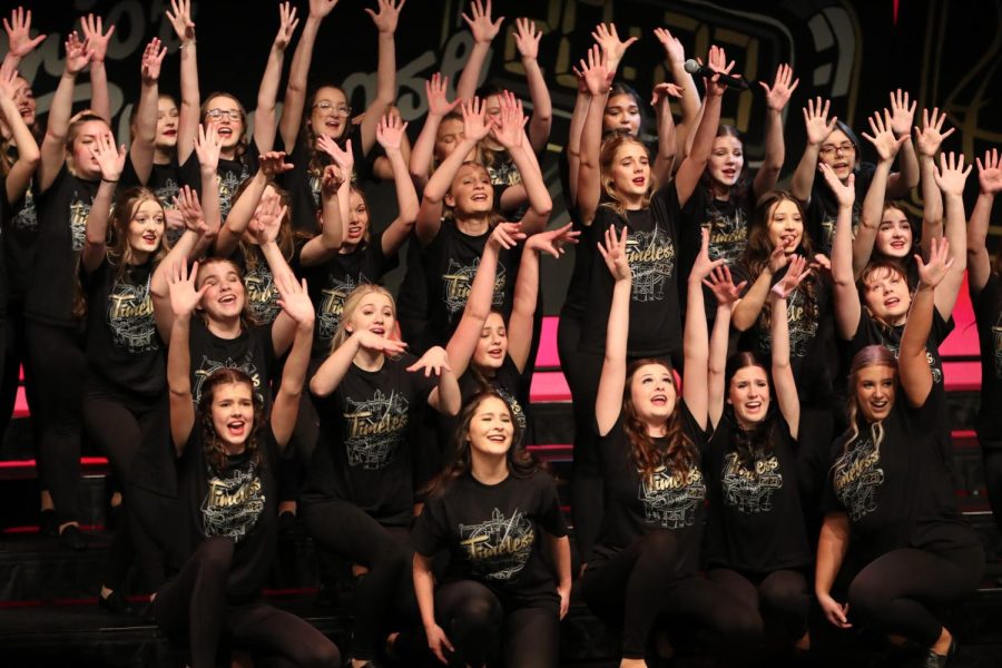 Maize High School Choir students perform during the 2023 Senior showcase titled Timeless on May 12.