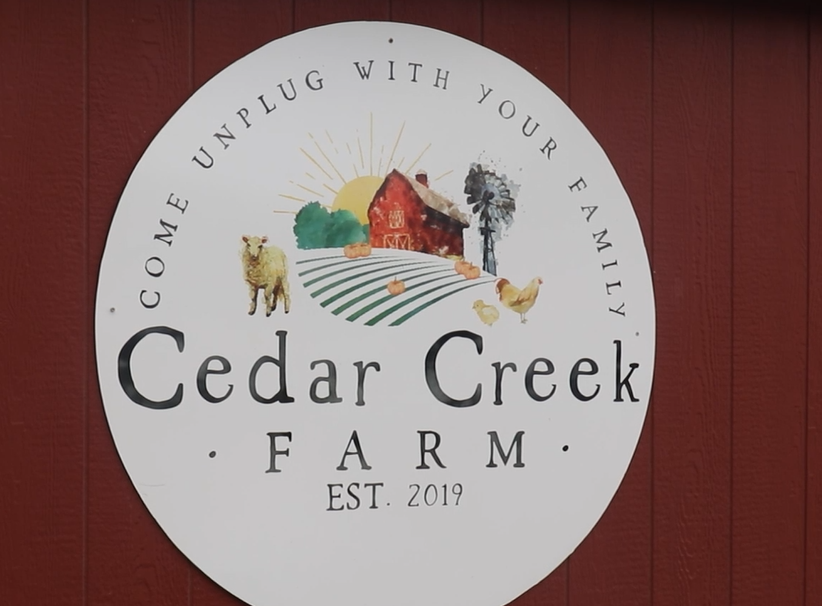 Cedar Creek Farm sign