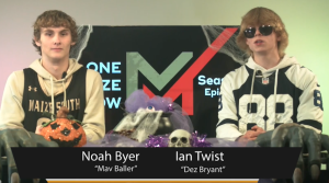 Noah Byer and Ian Twist filming The One Maize Media Show