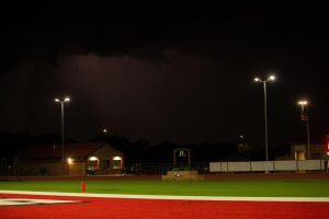 Severe thunderstorm delays Eagles’ first home game of the season