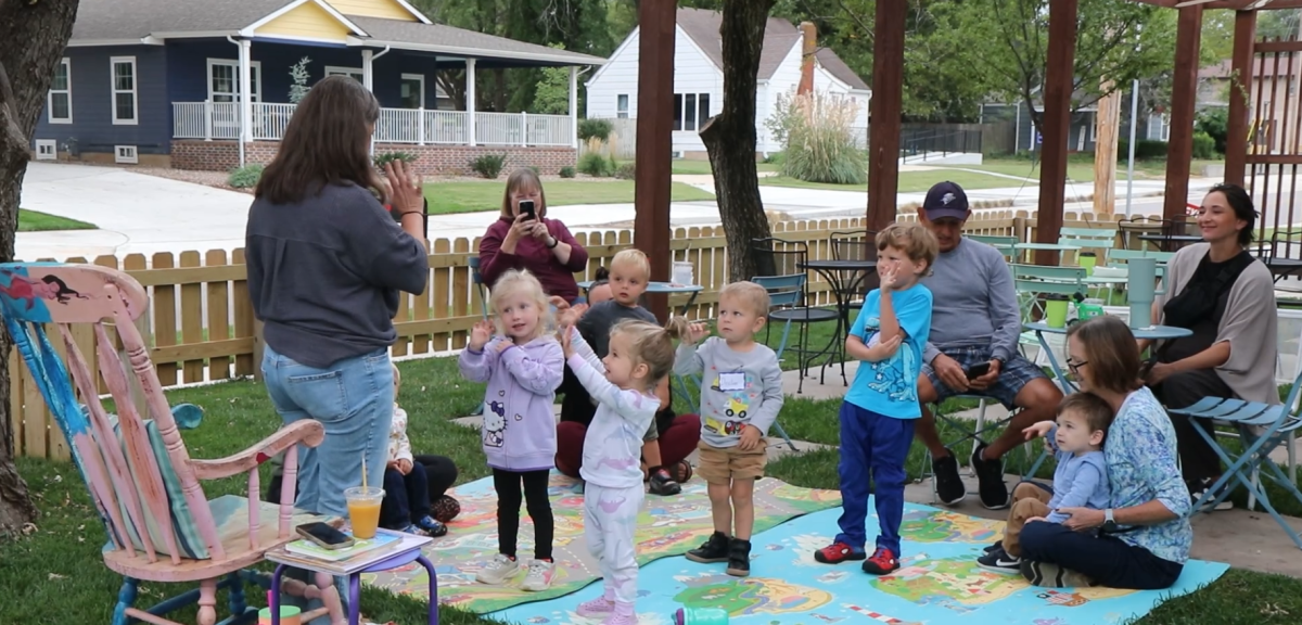 Video: Moxi shares sweets and stories with children