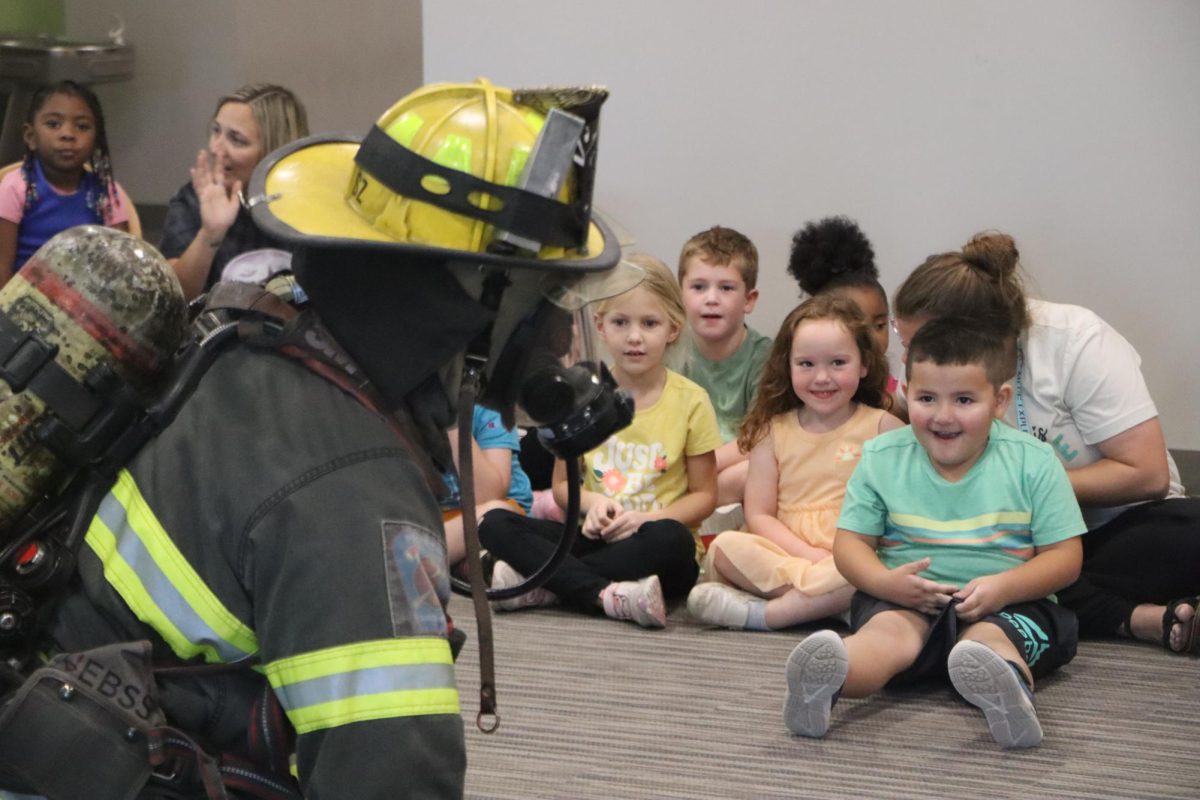 Safety and smiles as fire fighters visit Early Childhood Center